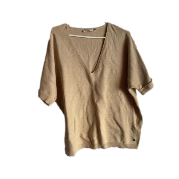 PLUS size cream top XL/XXL short sleeve - Picture 3 of 5